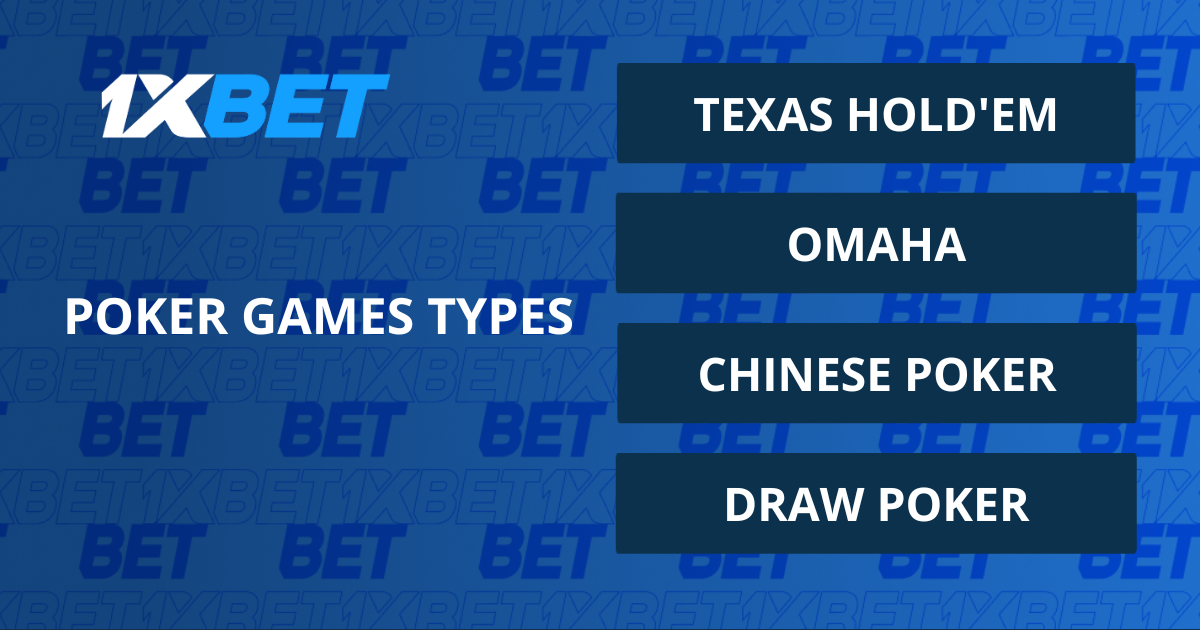 1xBet Poker Game Types