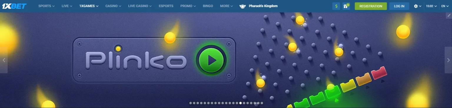 Play Plinko at 1xBet